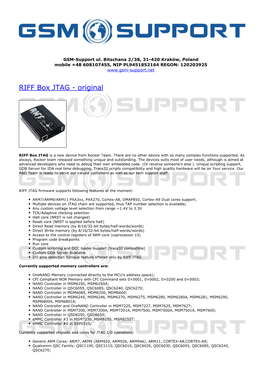 RIFF Box JTAG - Original