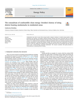 Energy Policy 120 (2018) 526–532