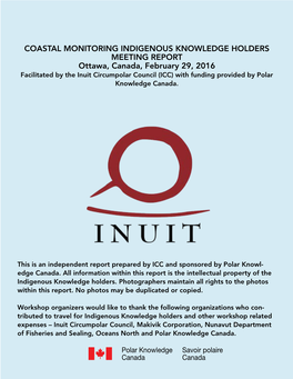 Coastal Monitoring Indigenous Knowledge