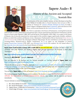 Sapere Aude+ 8 History of the Ancient and Accepted Scottish Rite