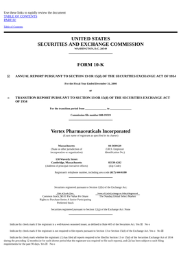 United States Securities and Exchange Commission Form