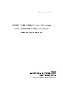 WESTERN POWER DISTRIBUTION (SOUTH WALES) Plc ANNUAL