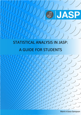 Statistical Analysis in JASP