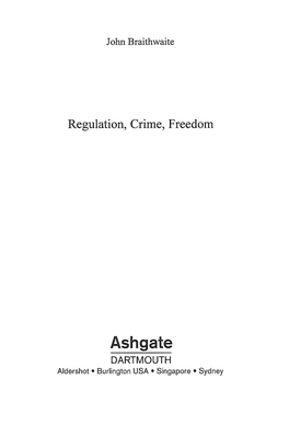 Regulation, Crime, Freedom