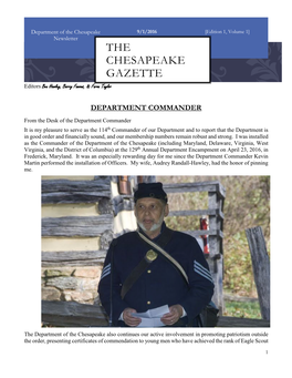 The Department of the Chesapeake Gazette