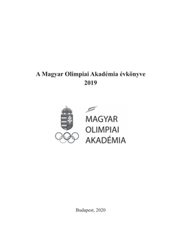 Olimpiai Akadémia Évkönyv 2019.Indd