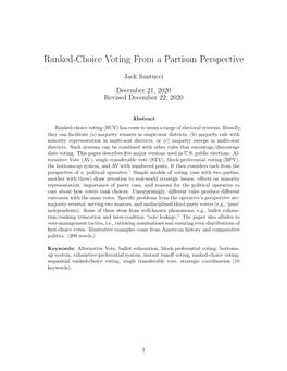 Ranked-Choice Voting from a Partisan Perspective