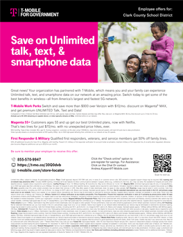 Save on Unlimited Talk, Text, & Smartphone Data