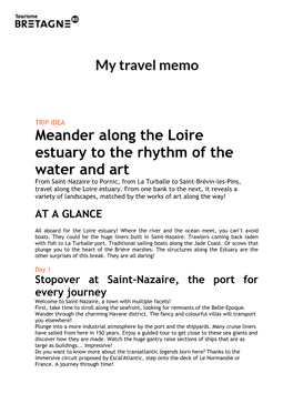Meander Along the Loire Estuary to the Rhythm of the Water And