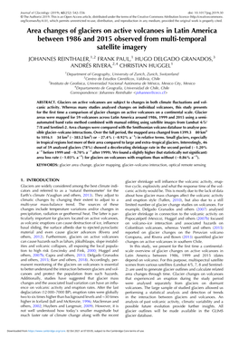 Area Changes of Glaciers on Active Volcanoes in Latin America Between 1986 and 2015 Observed from Multi-Temporal Satellite Imagery