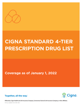 Cigna Standard 4-Tier Prescription Drug List