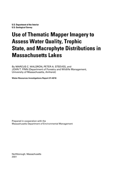 Use of Thematic Mapper Imagery to Assess Water Quality, Trophic State, and Macrophyte Distributions in Massachusetts Lakes