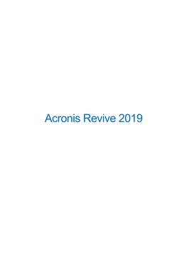 Acronis Revive 2019
