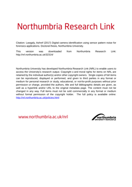 Digital Camera Identification Using Sensor Pattern Noise for Forensics Applications