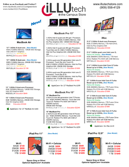 Apple Products and Pricing List