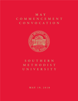 Southern Methodist University May Commencement Convocation