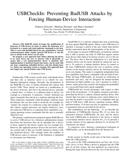 Usbcheckin: Preventing Badusb Attacks by Forcing Human-Device Interaction