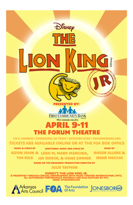 Lion King Playbill