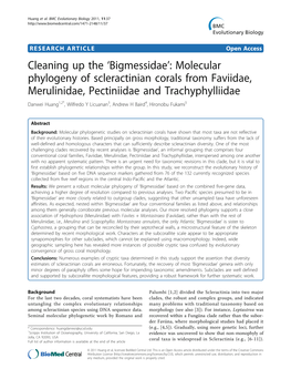 Molecular Phylogeny of Scleractinian Corals From