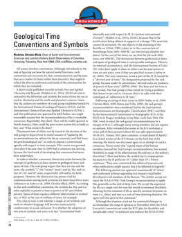 Geological Time Conventions and Symbols
