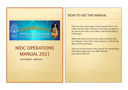 Nidc Operations Manual 2021