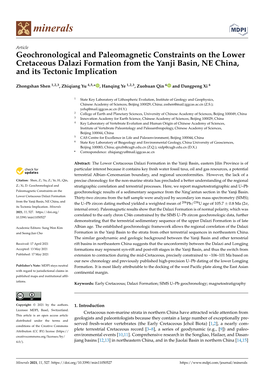 Geochronological and Paleomagnetic Constraints on the Lower Cretaceous Dalazi Formation from the Yanji Basin, NE China, and Its Tectonic Implication