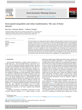 Socio-Spatial Inequalities and Urban Transformation. the Case of Rome