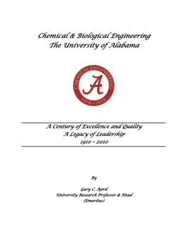 Chemical & Biological Engineering Department History (PDF)