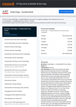 X7 Bus Time Schedule & Line Route