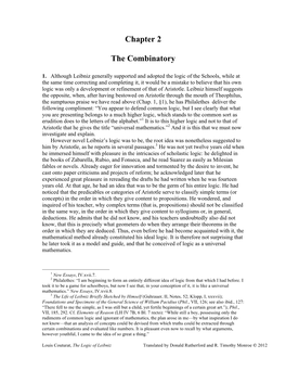 Chapter 2 the Combinatory