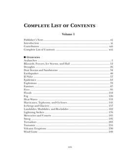 Complete List of Contents