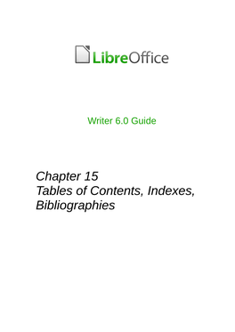 Chapter 15 Tables of Contents, Indexes, Bibliographies Copyright