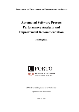 Automated Software Process Performance Analysis and Improvement Recommendation