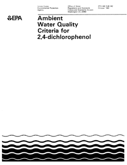 2,4-Dichlorophenol AMBIENT WATER QUALITY CRITERIA FOR