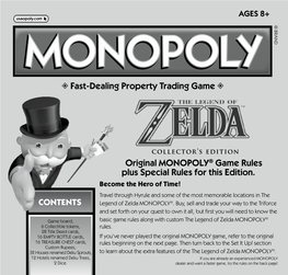 Monopoly: the Legend of Zelda Rulebook