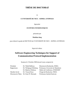 TH`ESE DE DOCTORAT Software Engineering Techniques For