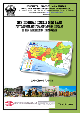 Studi Identifikasi Kearifan Lokal Dalam Penyelenggaraan Penanggulangan Bencana Di Eks Karesidenan Pekalongan