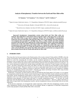 Analysis of Interplanetary Transfers Between the Earth and Mars Halo Orbits