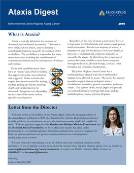 Ataxia Digest