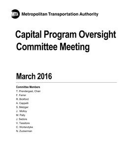 Capital Program Oversight Committee Meeting