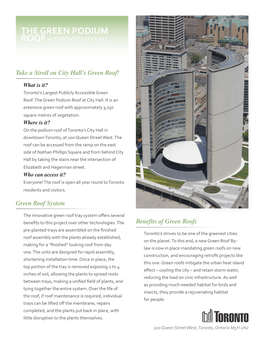 THE GREEN PODIUM ROOF at TORONTO CITY HALL