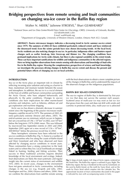 Bridging Perspectives from Remote Sensing and Inuit Communities on Changing Sea-Ice Cover in the Baffin Bay Region