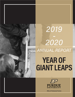 2019 - 2020 Annual Report Year of Giant Leaps from the Director Table of Contents Eric A