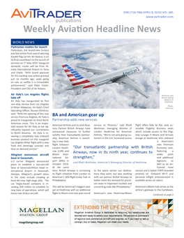 Weekly Aviation Headline News