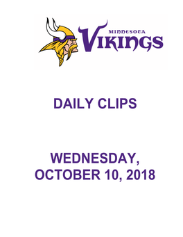 Daily Clips Wednesday, October 10, 2018