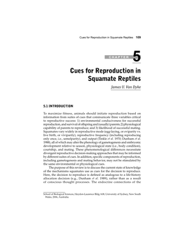 13. Van Dyke, J.U. 2014. Cues for Reproduction In