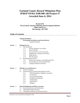 Garland County Hazard Mitigation Plan (PDF)