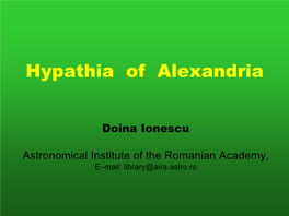 Hypatia of Alexandria