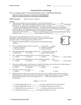 Electrical Power and Energy