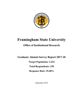 2018 Graduate Alumni Survey